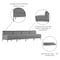 Flash Furniture 4 Piece Gray LeatherSoft Modular Lounge Set ZB-IMAG-MIDCH-4-GY-GG - alternate 7